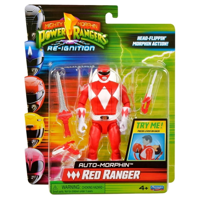Figura de acción PlayMates Mighty Morphin Power Rangers Red Ranger