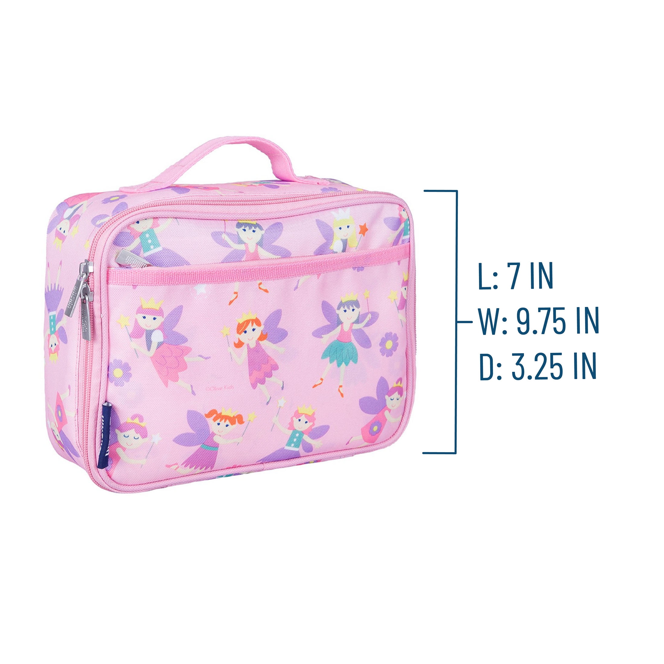 Wildkin Kids Insulated Lunch Box Bag (Clear w/ Pink Trim)