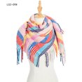 thumbnail image 2 of LIJCC Ladies Plaid Square Scarf Square Tassel Scarf Shawl Fashion Winter Women Colorful Scarf Casual Square Tassel Scarf Shawl, 2 of 5