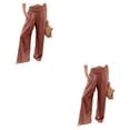 thumbnail image 3 of Pantalones de verano Sonducket para mujer - Color sólido - Naranja Rojo - S, 3 of 6
