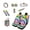 Whilpool Tie Dye, variant on Yuyamidu Blue Sea Turtle Car Interior Accessories Full Set Car Seat Covers Steering Wheel Cover Seat Belt Cover Trash Bag Rearview Mirror Cover Coasters Lipstick Covers Fit for Sedans SUVs