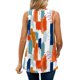 thumbnail image 2 of Camisetas sin mangas para las mujeres Camiseta sin mangas de gasa con cuello en V para mujer, blusas plisadas de oficina de trabajo sin mangas, camiseta estampada (Camouflage, XL), 2 of 7