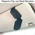 thumbnail image 6 of ZHUYING Sunglasses Holders for Car Visor, Magnetic Leather Glasses Eyeglass Clip for Car, Ticket Card Clip Sunglasses Mount, Car Visor Accessories Gadgets (2, Black), 6 of 8