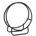 thumbnail image 1 of Sunnydaze Indoor/Outdoor Steel Round Fire Pit or Fireplace Firewood Log Hoop Rack Holder - 24" - Black, 1 of 8