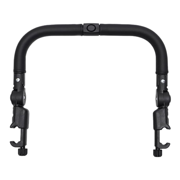 Stroller Bumper Bar, Artificial Leather, 25x20cm, Adjustable, Multifunctional, Baby Toddler, Black