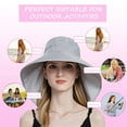 thumbnail image 4 of Neck Flap Sun Hat with Wide Brim, UPF50+ Hiking Safari Fishing Hat for Women Sun Protection Beach Hat(Gray), 4 of 7