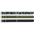 thumbnail image 4 of Morellato Isarco Silicone Watch Strap - Black/Camouflage - 18mm - Chrome-plated Stainless Steel Buckle - NATO Collection, 4 of 9