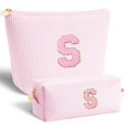 thumbnail image 1 of Bolsa de cosméticos Bffitting con diseño personalizado de iniciales, color rosa, 1 of 7