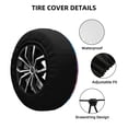 thumbnail image 4 of XMXY Realistic Marble Abstract Art Spare Tire Cover, Universal Waterproof Cover for Jeep RV Tire Wheel Protection, 15 inch, 4 of 8