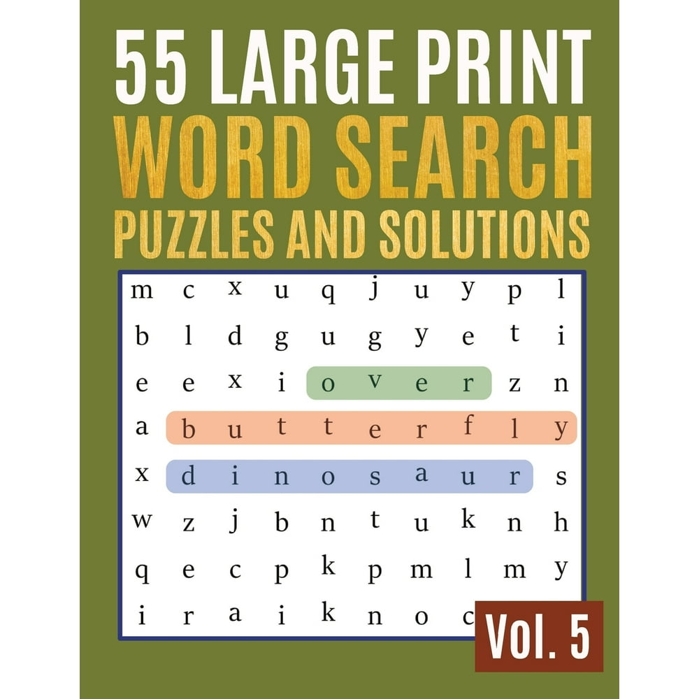 find words for adults seniors 55 large print word