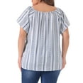 thumbnail image 4 of DARING DIVA Women's Plus Off Shoulder Boho Casual Blouse 1X White, 4 of 6