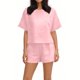 thumbnail image 2 of Conjunto Corto Casual para las Mujeres Manga Corta Bolsillo Pantalones Cortos Pantalones de Señoras Conjunto con Cuello Redondo Top, Ropa Casual de Verano, 2 of 7