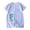 Blue#1, variant on Unisex 0-2T Baby Short Sleeve Short Romper Cute Print Soft Thin Cotton Round Neck Snap Crotch Summer Infant Onesie