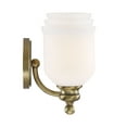 thumbnail image 4 of Warm Brass Three Light Bath Bar from the Melrose Collection, 4 of 6