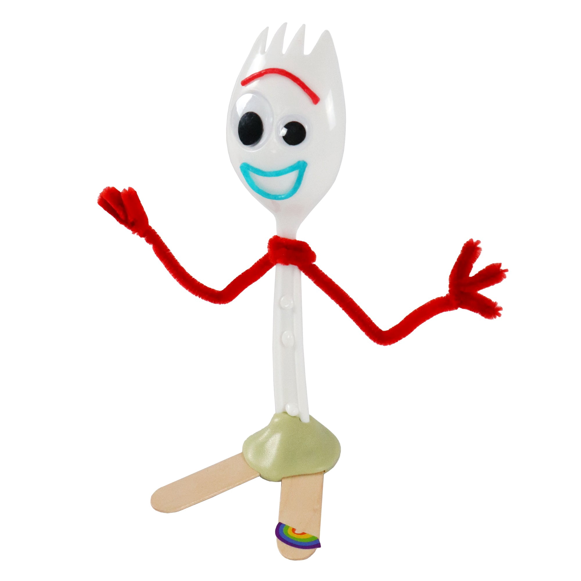 Disney and Pixar Toy Story Make Your Own Forky Craft Kit, DIY Arts and Crafts Toy with Stickers, Pipe Cleaners, Googly Eyes, Creative Kids Activity Ages 3+