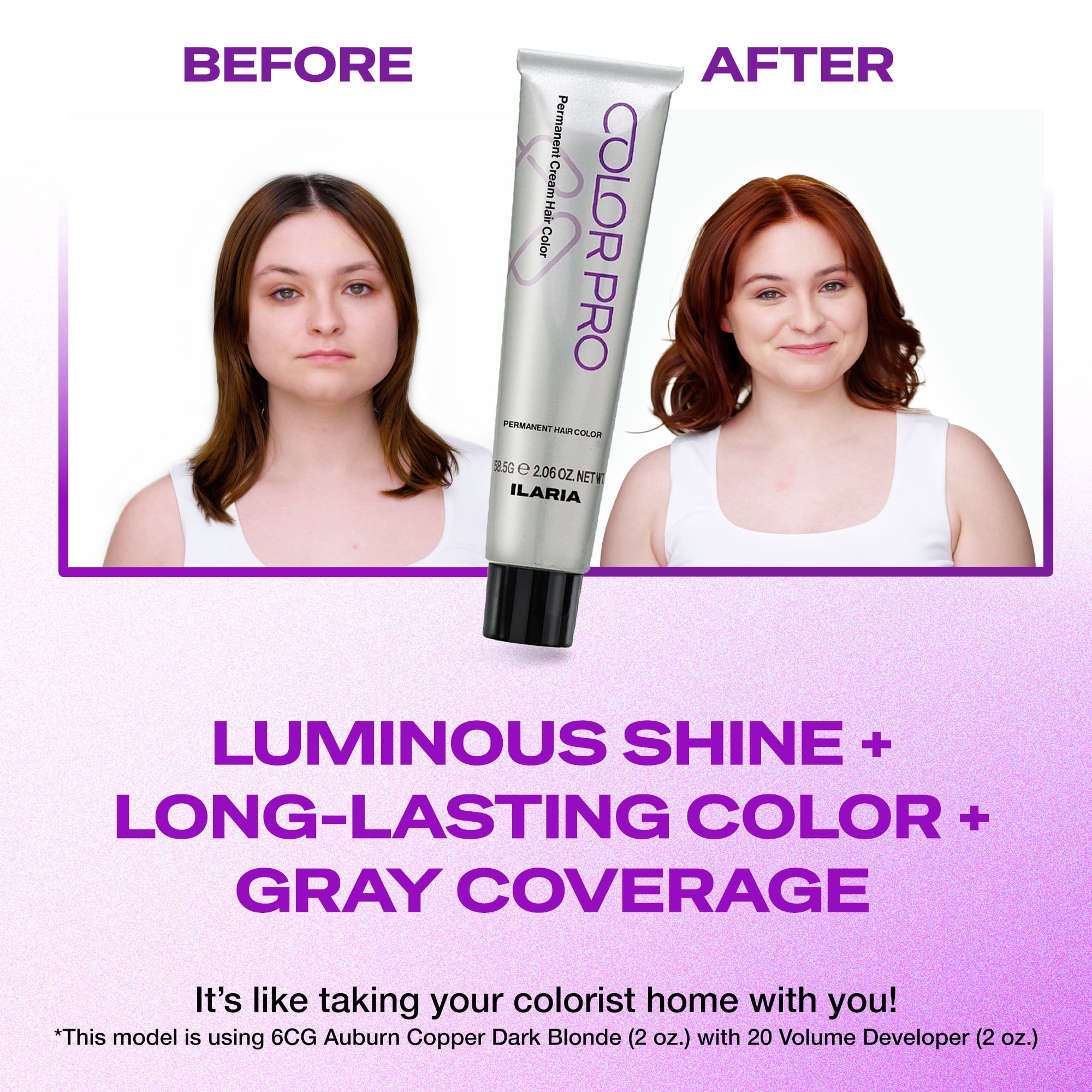 Ilaria COLORPRO Permanent Hair Color 6RR-Copper Cherry Dark Blonde 2 oz