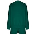 thumbnail image 4 of HAPIMO 2 Piece Outfits for Women Fall Winter Sweat Shorts Set Basic Solid Color Sweatshirt Workout Matching Sets Tracksuits Green L, 4 of 6