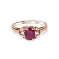 thumbnail image 2 of Bague en Filigrane Rubis et Diamants 3/4 Ct en Or Rose 14 K, 2 of 2