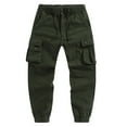 thumbnail image 5 of Casual Cargo Pants, Solid Color with 8 Pockets for Men's Outdoor Hiking and Work, Lightweight Tactical BDU Trousers for Daily Wear (No Belt), 5 of 6