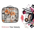 thumbnail image 6 of FORMRS Travel Makeup Bag Large Capacity Train Case Cosmetic Organizer with Adjustable Dividers, Plaid Floral, 6 of 8