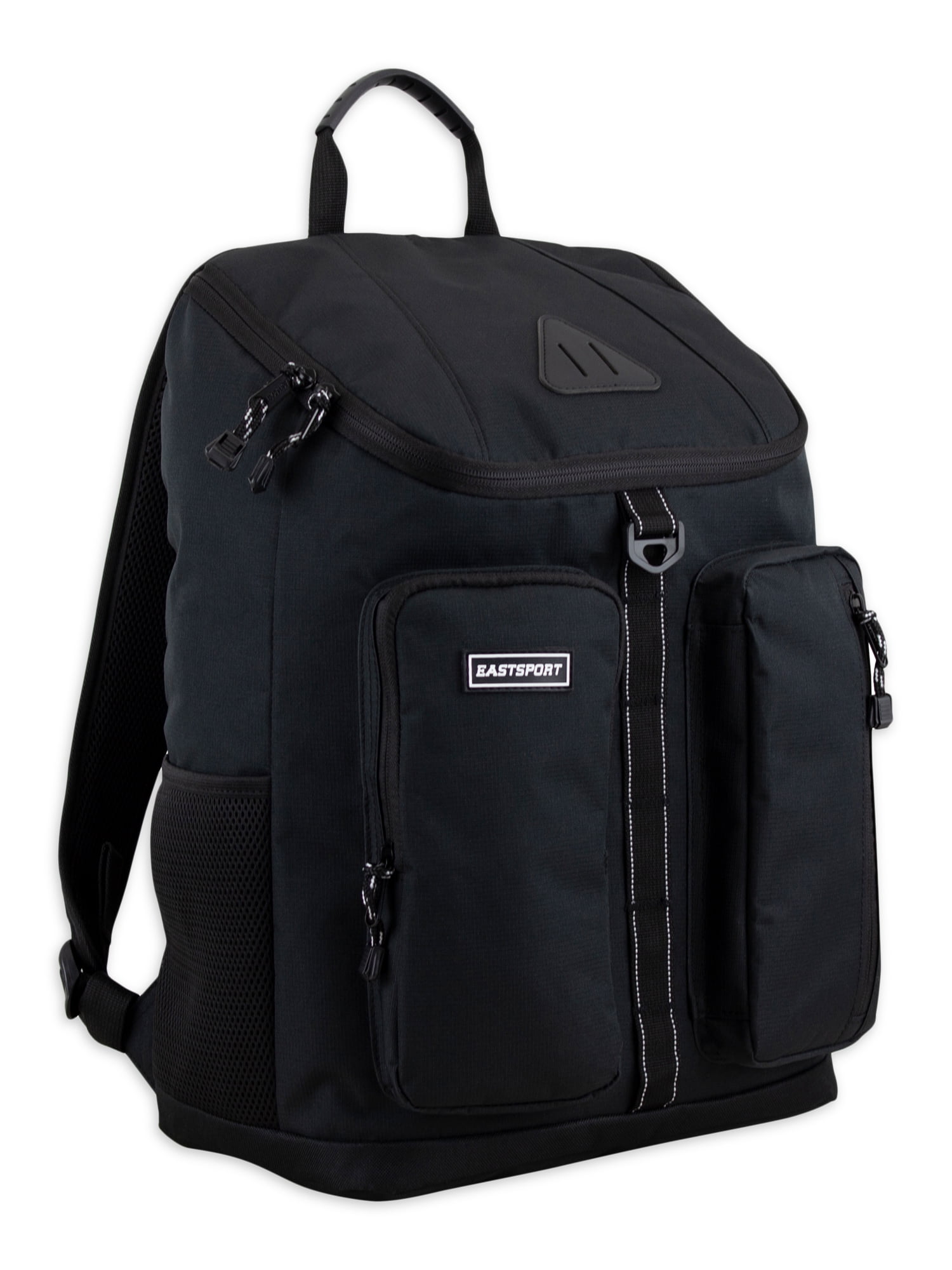 Eastsport Unisex Theo Top Loader Backpack, Black Ripstop