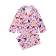 thumbnail image 2 of Bixock Toddler Cotton 2 Piece Loungewear Set Kids Clothings Children Sleepwear Set Print Short Sleeve Collar Button Front Silk Daily Indoor Outfits, 2 of 7