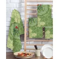 thumbnail image 2 of Christmas Retro Wreath Colored Light Bow Waffle Microfiber Kitchen Towel Soft Cleaning Cloth Scouring Pad Wiping Rag, 2 of 7