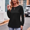 thumbnail image 6 of Patlollav Pntutb Womens Blouses,Ladies Casual Solid Color Long Sleeve Shirts, 6 of 7