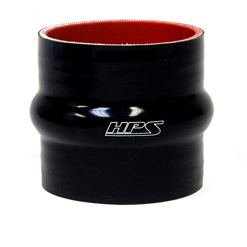 HPS HTSHC-450-L4-BLK Silicone High Temperature 4-ply Reinforced Straight Hump Coupler Hose Black 35 PSI Maximum Pressure 4 Length 4.5 ID 