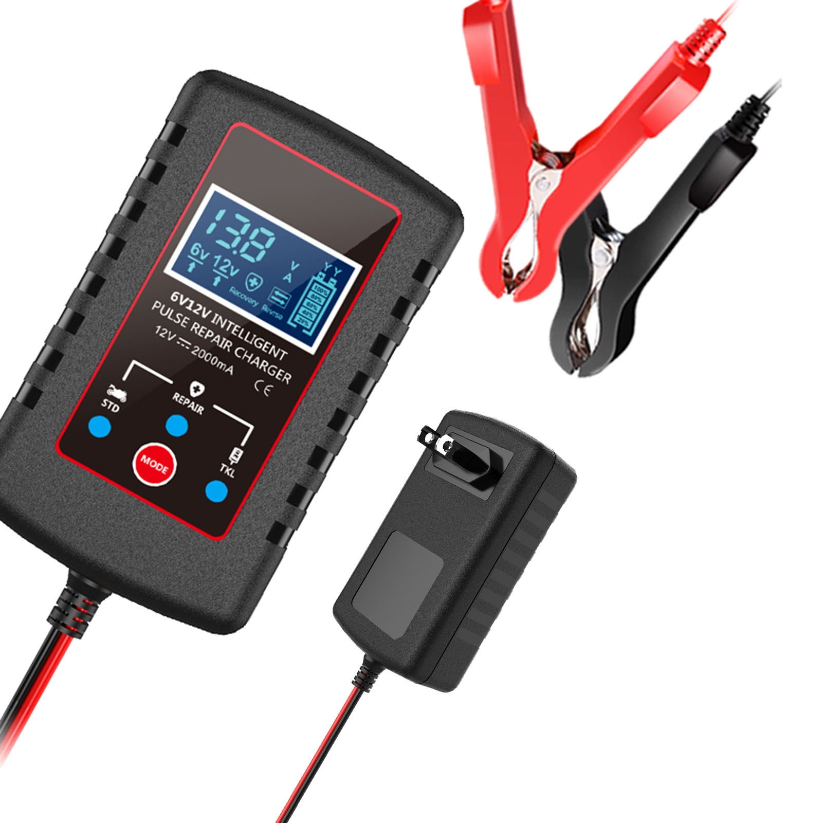 Andoe Car Battery Charger, 6V and 12V Smart Fully Automatic Battery