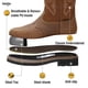 thumbnail image 3 of SMILIN Botas con Punta de Acero para Hombre, Botas de Trabajo Occidentales sin Cordones, Marrón, Talla 9.5, 3 of 9