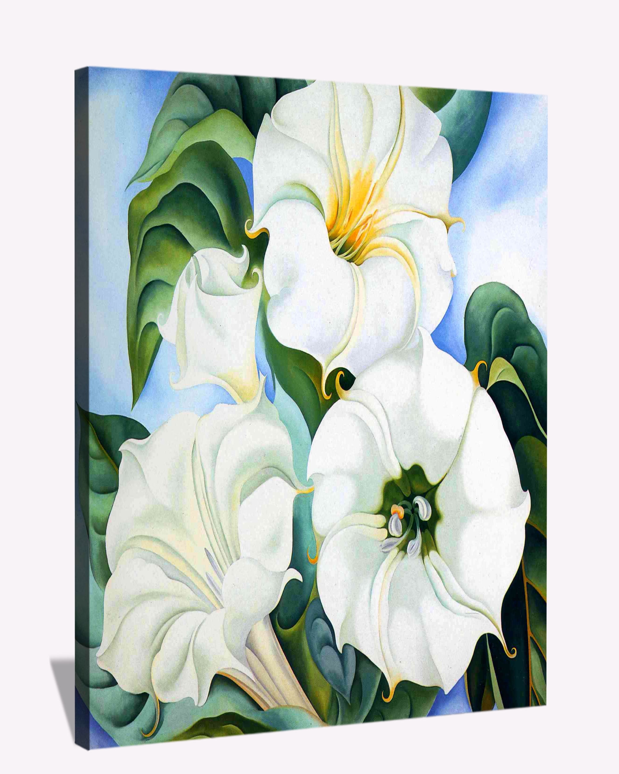 Keeffe Paintings Enlarged Flowers Wall Art Jimson Weed Framed