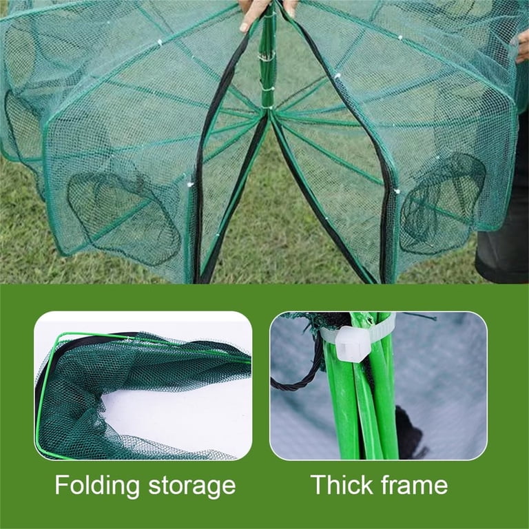 Leodye 1 Pack Crawfish TrapCrab Fish Trap,Foldable Fishing Bait Trap Cast  Net Cage with Nylon Rope forching Small Bait Fish Eels Crab Lobster Minnows  Shrimp-27.56x9.84 inches - Walmart.com