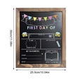 thumbnail image 4 of CoreLiving 10x11 Inch Double-Sided Chalkboard Sign, Reusable Wooden First & Last Day Chalk Board for Preschool, Kindergarten & First Grade Photo Props, 1 Count, 4 of 9