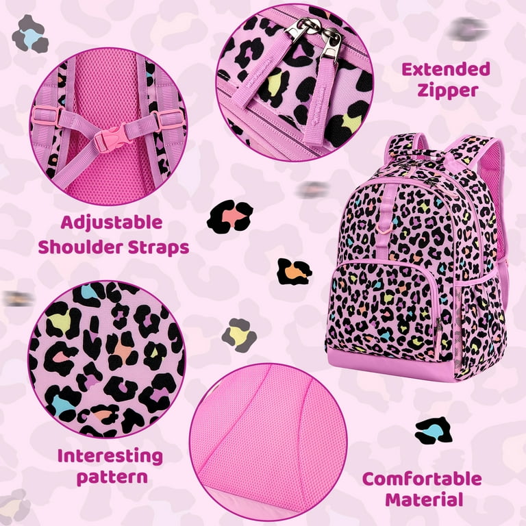Girls cheetah backpack sales