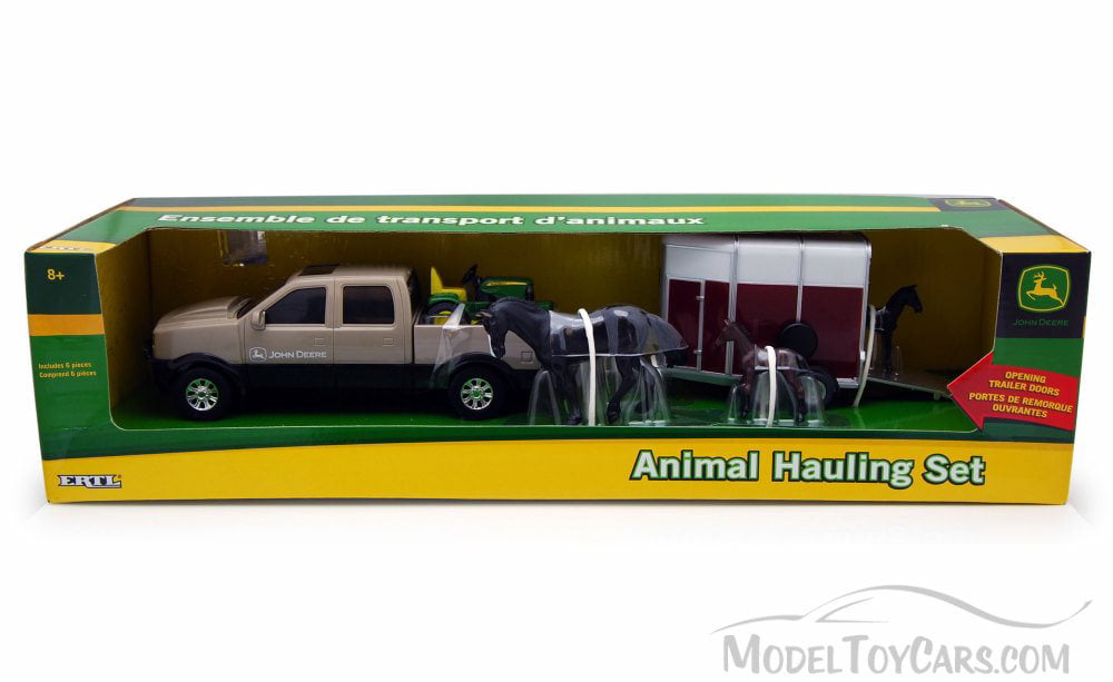 4x4 Car With Horsebox Trailer DieCast Farm Toys Kids Children Christmas Gift