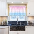 thumbnail image 5 of Yayeee Kitchen Curtains Tier Pair Light Filtering 27"x36" Rod Pocket Short Cafe Window Panel, Light Pink Stripes, 5 of 7