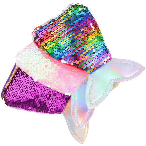 SWETRACE 3Pcs Mermaid Shiny Bag Sequins Crossbody Purse for Girls Shopping
