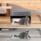 thumbnail image 4 of Arenero para gato acero inoxidable con tapa extraíble cerrado incluye pala y alfombrilla tamaño extragrande para gatos grandes gris claro, 4 of 7