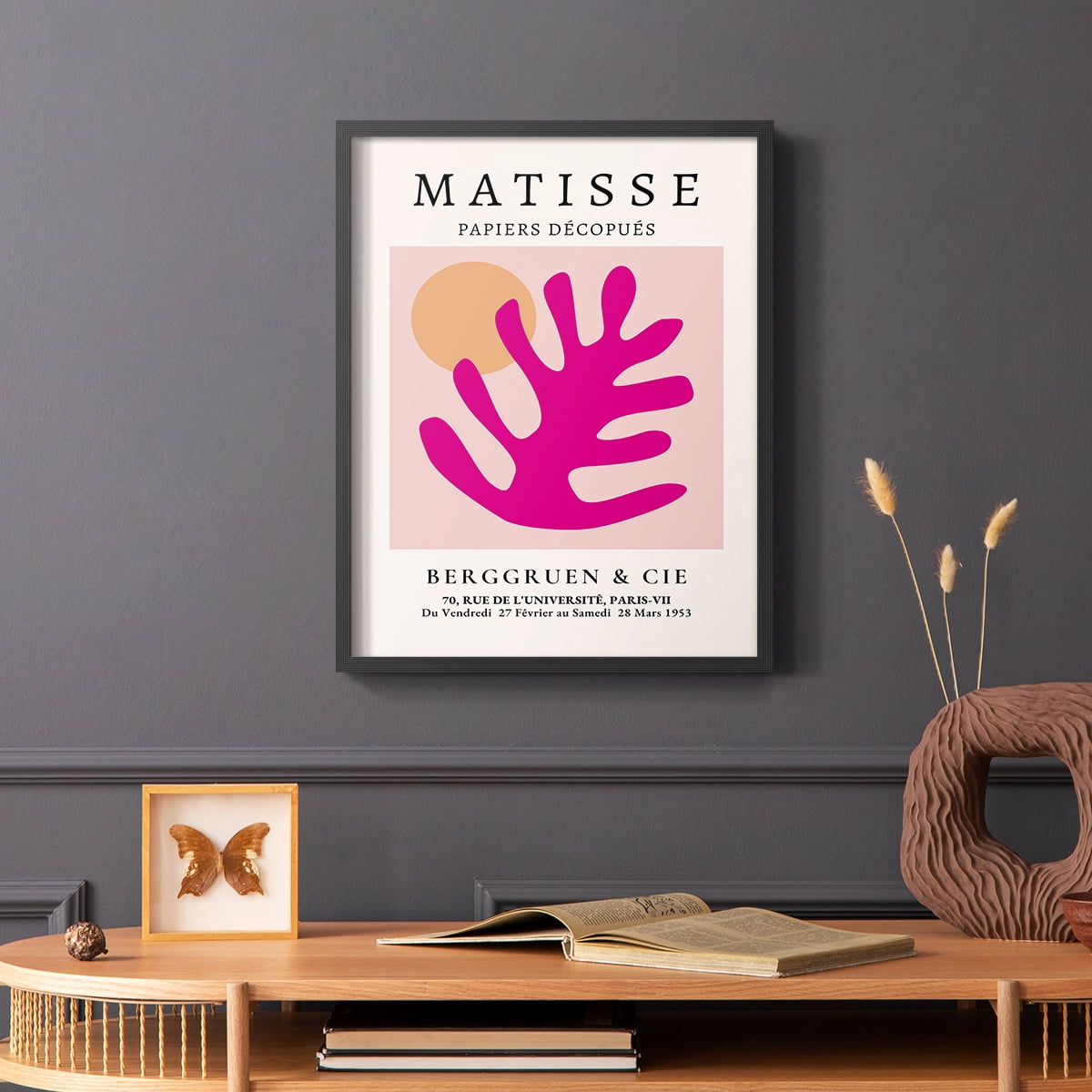 Matisse CLIV Framed Print in Black Solid Wood 8 x 10 Framed Print