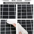thumbnail image 1 of Checkered PVC Rectangle Table Cloth - 100% Waterproof, Oil-Proof and Stain Resistant Wipeable Vinyl for Dinning Room, Restaurant and Parties, Black, 54 x 80 inch, 1 of 7