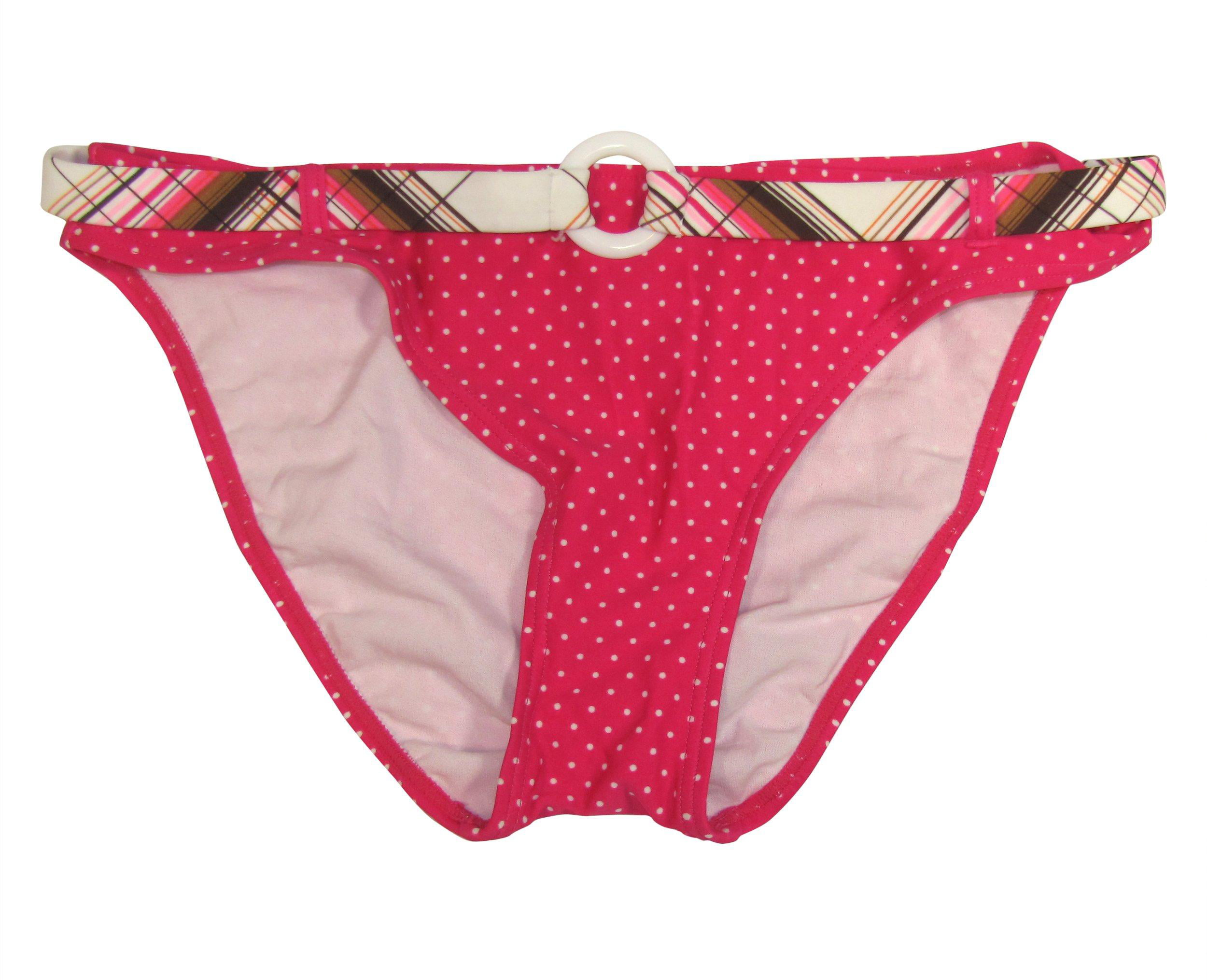 Hula Honey Bikini Bottom Polka Dots & Decorative Waist - Walmart.com