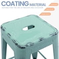 thumbnail image 5 of Stackable Bar Stools Set of 2, 24 Inch Metal Counter Height Stools for Indoor Outdoor Kitchen Patio Classroom Garden, Industrial Barstools (Distressed Mint Green), 5 of 8