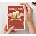 thumbnail image 5 of Inkdotpot Cheers and Beers Birthday Invitation, Adult Birthday Party Invites, 30 years, 40 years, 50 years, Pack Of 30 Fill In Invitations With Envelopes, 5 of 7