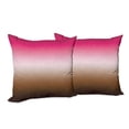 thumbnail image 6 of Ambesonne Ombre Throw Pillow Cover 2 Pack, Simplistic Abstract, 16", Hot Pink Chocolate, 6 of 6
