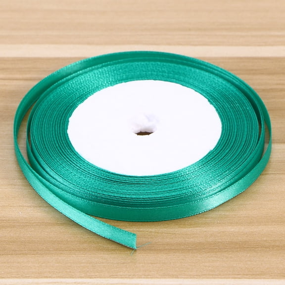 UPOUART Silk Ribbon Roll in Green for Floral Design Wedding Decor and DIY Crafts