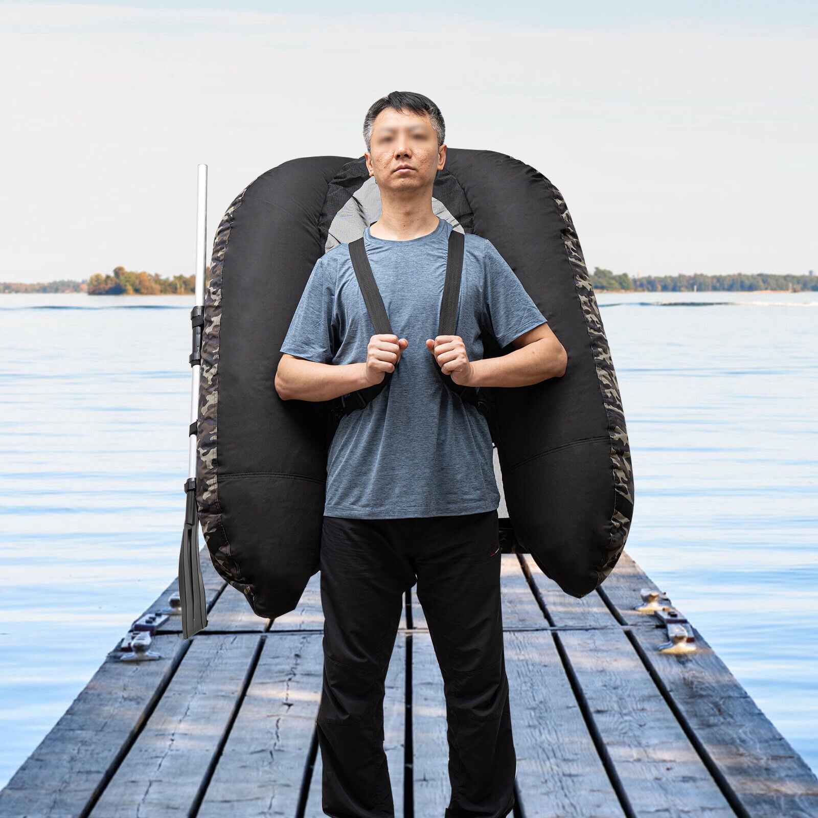 Modern Outdoor 136x105cm Inflatable Fishing Boat