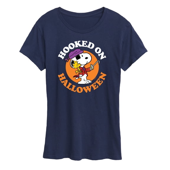 Peanuts - Hooked On Halloween - Women's Short Sleeve Graphic T-Shirt