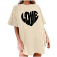 thumbnail image 1 of Birdeem Mode Femme T-Shirt à Manches Courtes Col Rond Imprimé Blouse Ample, 1 of 1