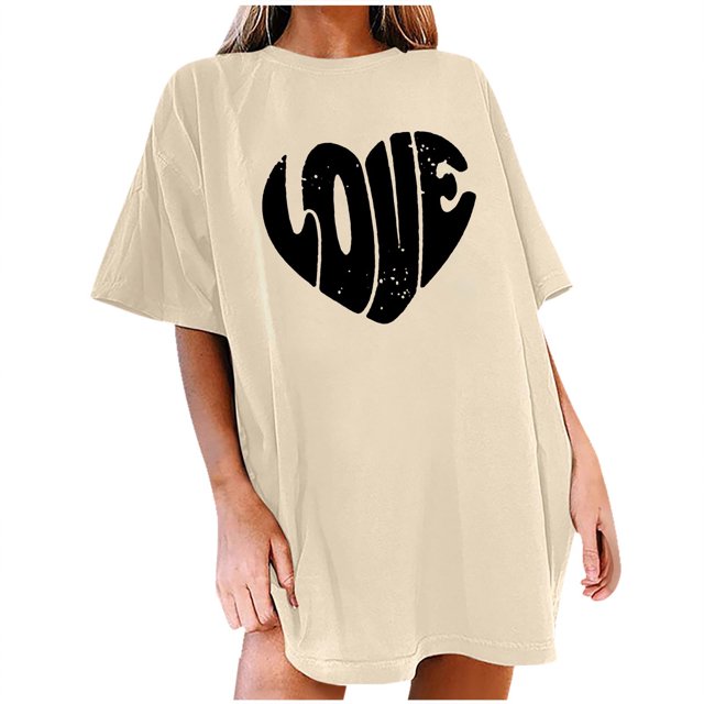 Birdeem Mode Femme T-Shirt à Manches Courtes Col Rond Imprimé Blouse Ample